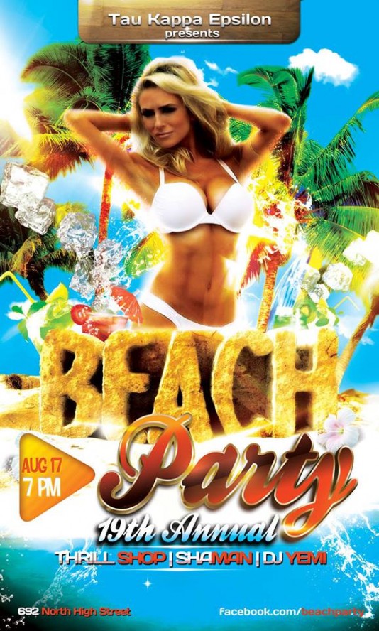 TKE’s 19th Annual Beach Party – Saturday August 17th @ 7pm