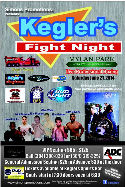 FIGHT NIGHT – – Sat June 21 @ Mylan Park Event Center